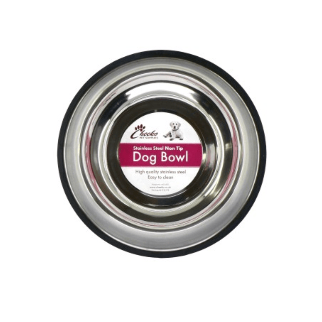 Cheeko Non Tip/Slip Stainless Steel Pet Bowl