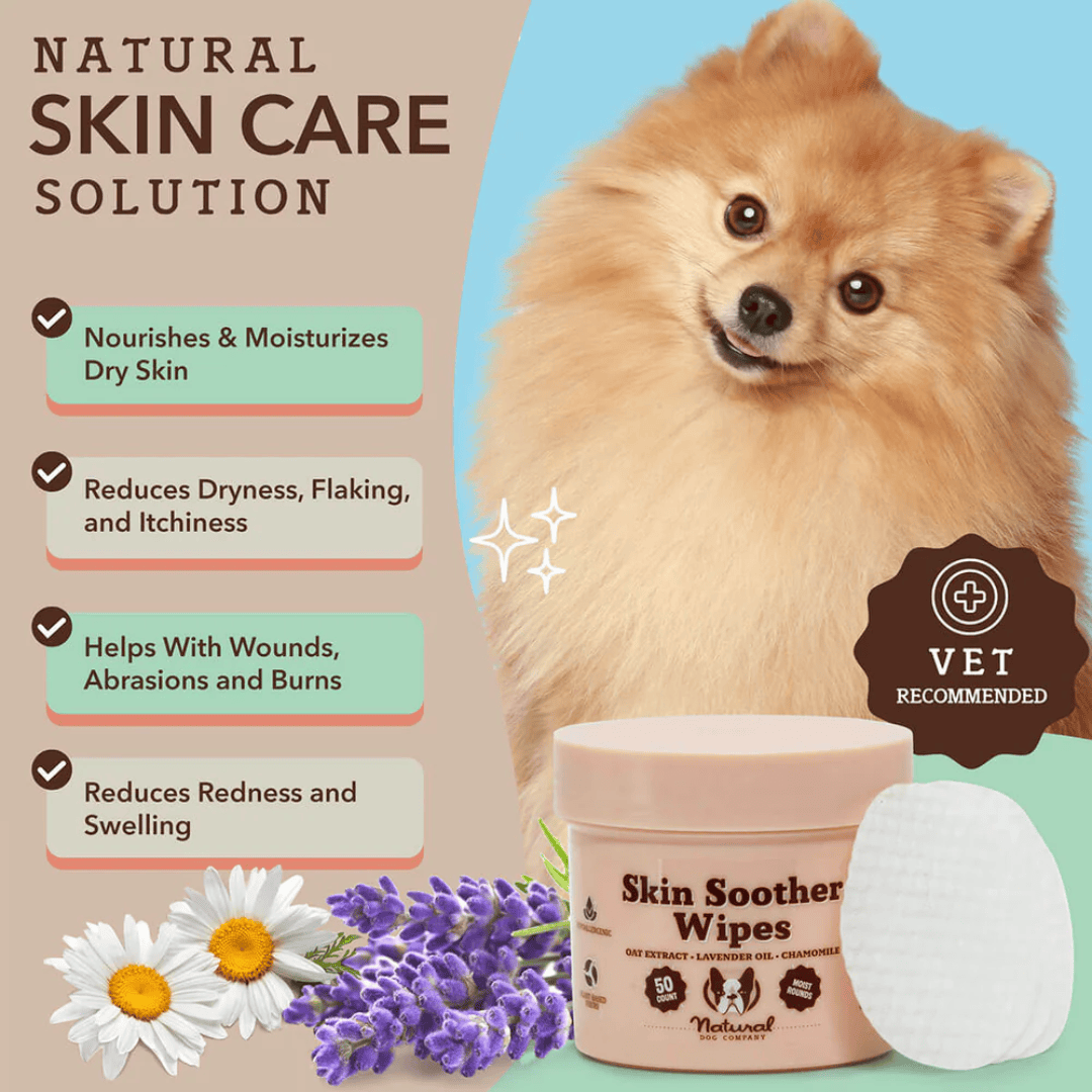 The key Benefits of the Natural Dog Company Skin Soother Wipes