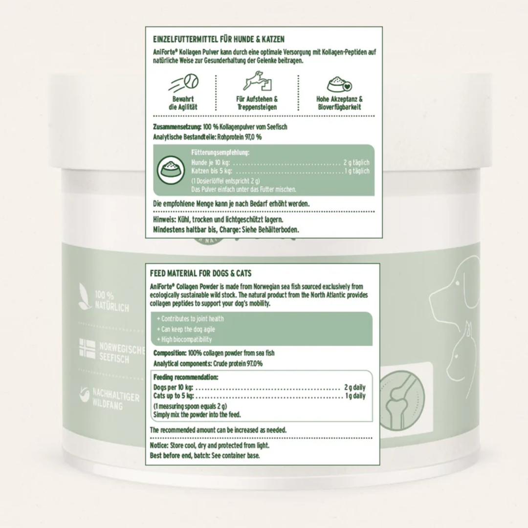 Packaging for the Aniforte Collagen Powder 