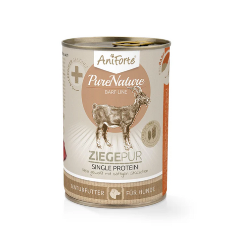  A tin of AniForte PureNature Pure Goat wet dog food