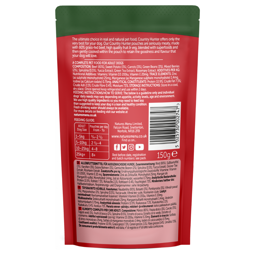 Country Hunter Beef & Superfoods Pouch 150g
