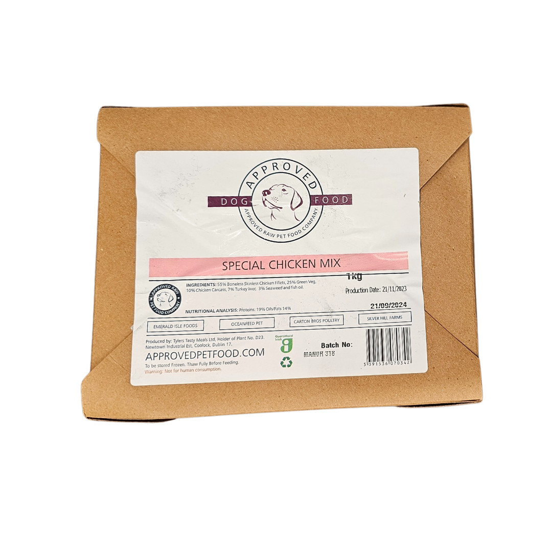 Approved Raw Dog Food Low Fat Special Chicken Mix