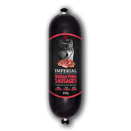 The Alpha Spirit Imperial Iberian Pork Sausage 350g against a white background.