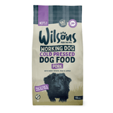 Bag of Wilsons Working Dog Cold Pressed Dog Food with pork flavor on a white background