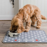 Grey Dotty Absorbent Food Mat