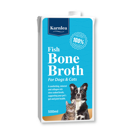 Bottle of Karnlea Fish Bone Broth for Dogs and Cats