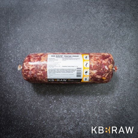 KB Raw Horse Mince Meat 1kg Roll