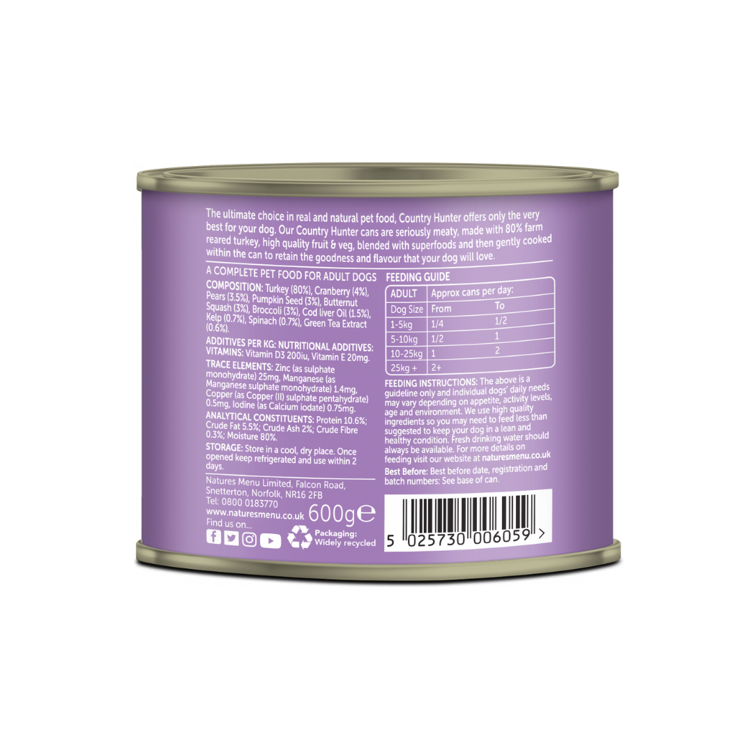 Country Hunter Turkey with Superfoods 600g Tin
