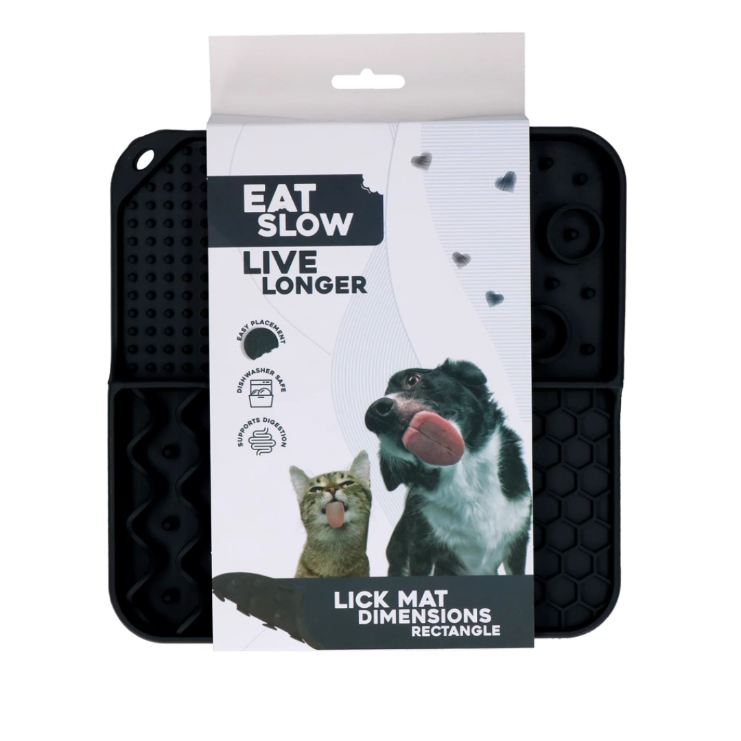 Eat Slow Live Longer Lick Mat Dimensions Rectangle