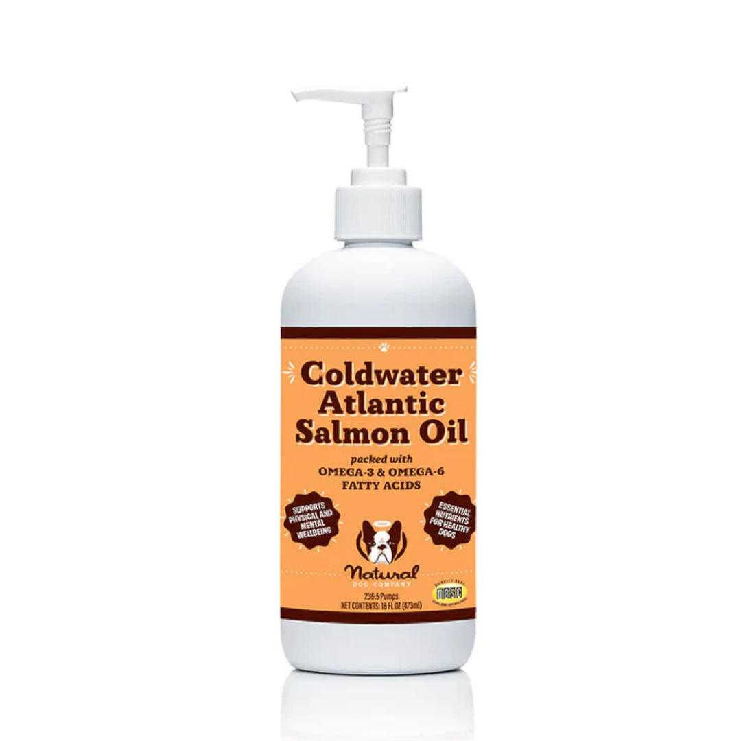 Bottle of Natural Dog Company Coldwater Atlantic Salmon Oil
