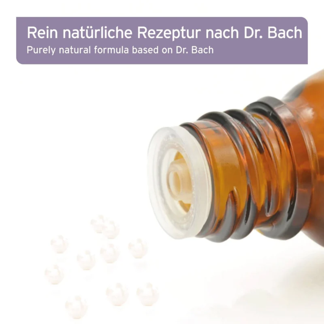 Aniforte Storm & Fireworks Globules infographic from their website. Stating "Purely Natura Formula based on Dr. Bach". There is some of the globules loose coming from the bottle.