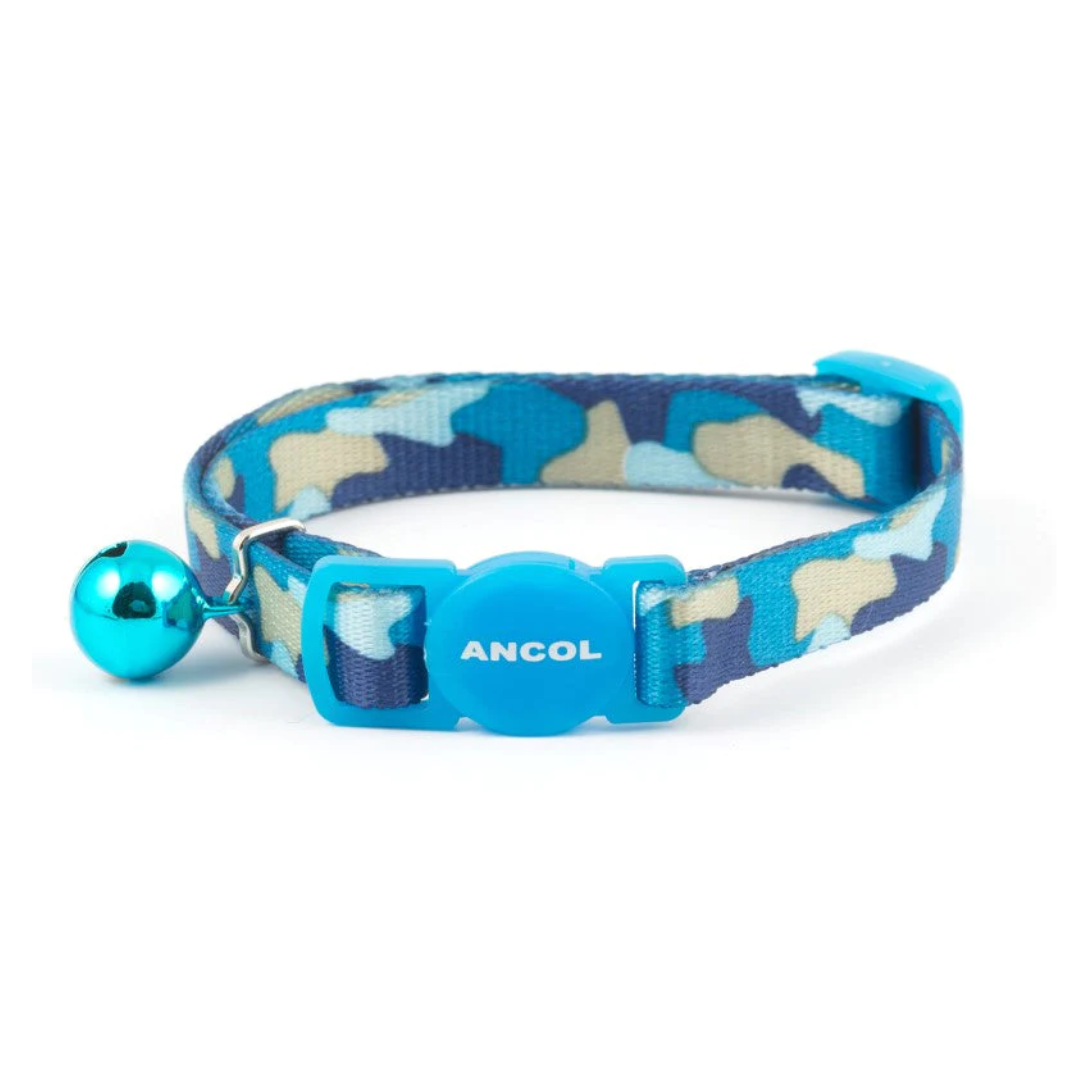 Blue Camo Safety Cat Collar