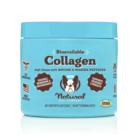 Tub of Natural Dog Company Collagen Supplement Chews for Dogs