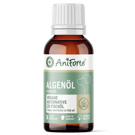 Aniforte Algae Oil 50ml against a white background.