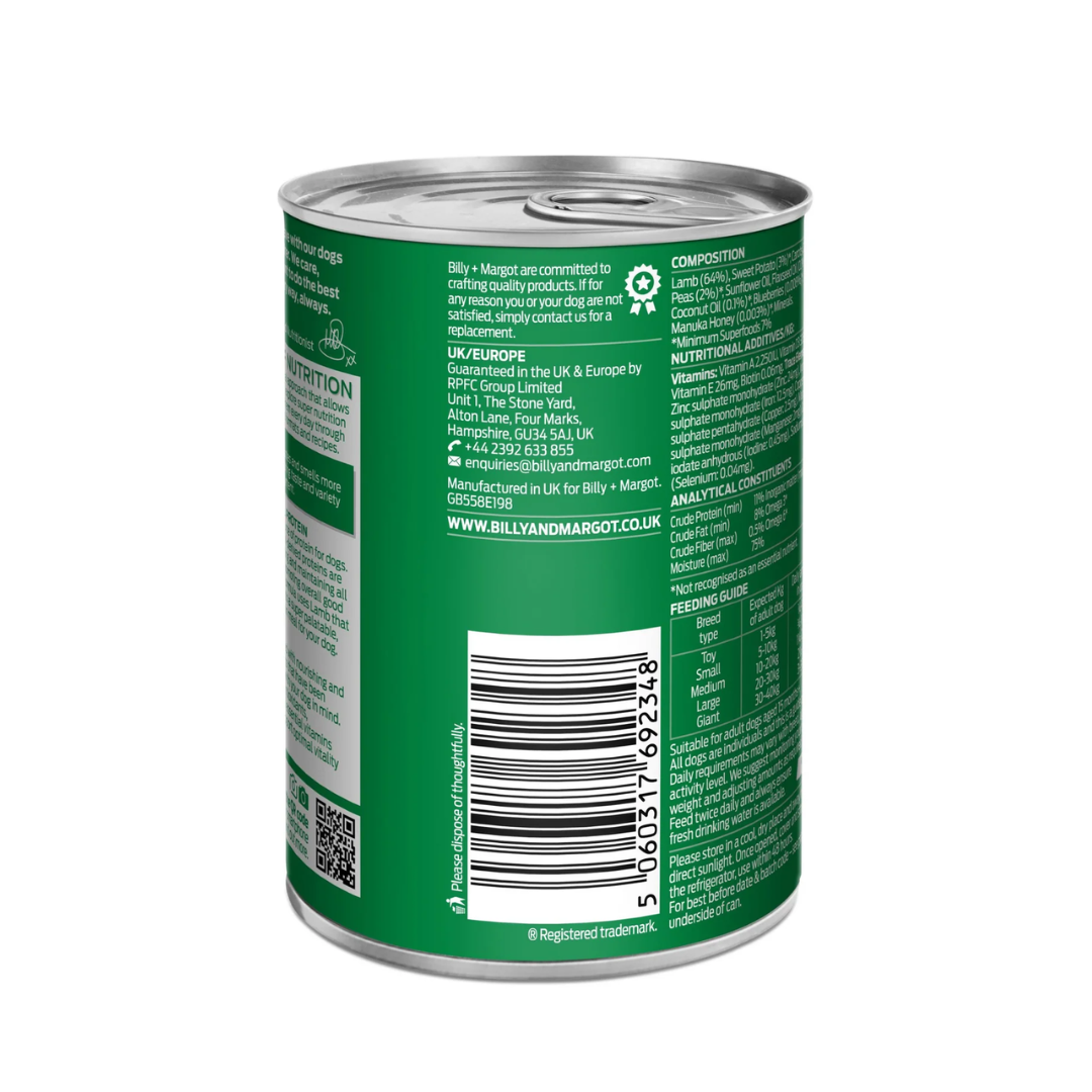 Billy Margot Lamb with Superfoods Tin Fetch Your Pet Needs