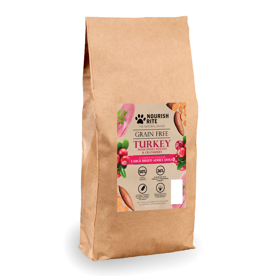 Nourish Rite Grain Free Adult Large Breed Dog Food - Turkey