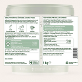 The label off of the Aniforte Green-Lipped Mussel Powder 1kg tub. Same information will be on all sizes.