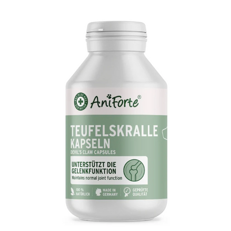 Devil's Claw Capsules by Aniforte. The tub is against a white background.