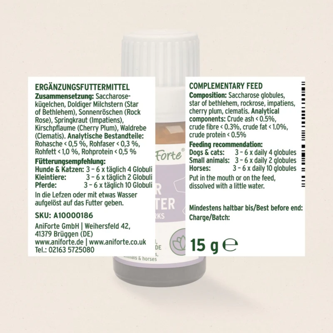 The Label for the Aniforte Storm & Fireworks Globules.