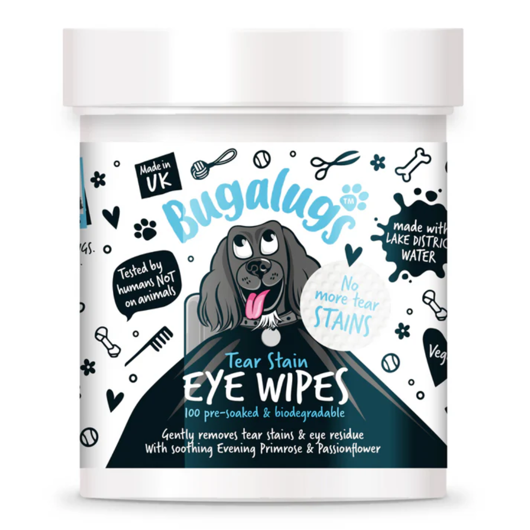 Bugalugs Tear Stain Remover Wipes 100pack.
