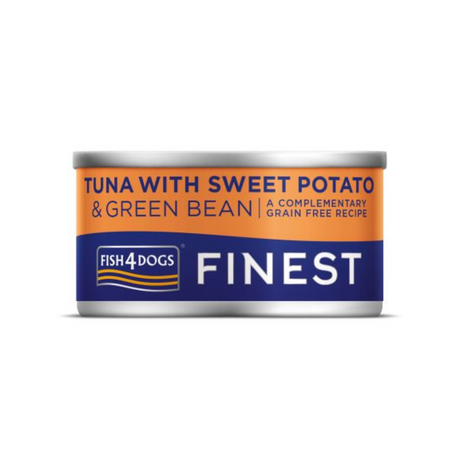 Tin of Fish 4 Dogs Finest Tuna with Sweet Potato and Green Bean Complimentary Wet Dog Food
