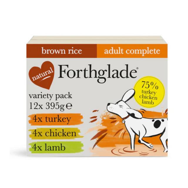 Forthglade Variety Pack Whole Grain Turkey, Chicken Lamb