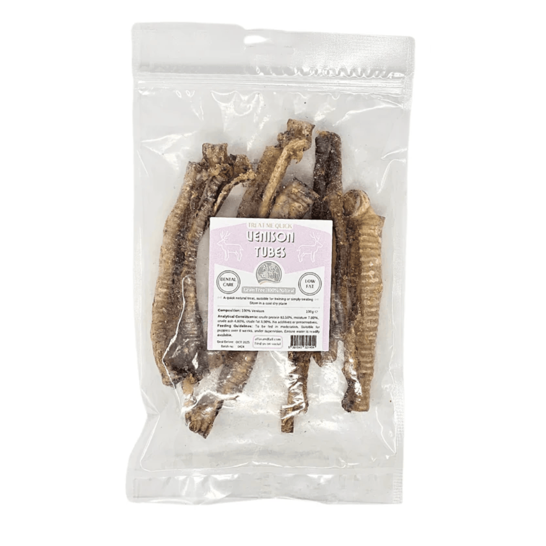 Venison Tubes | Venison Trachea 100g