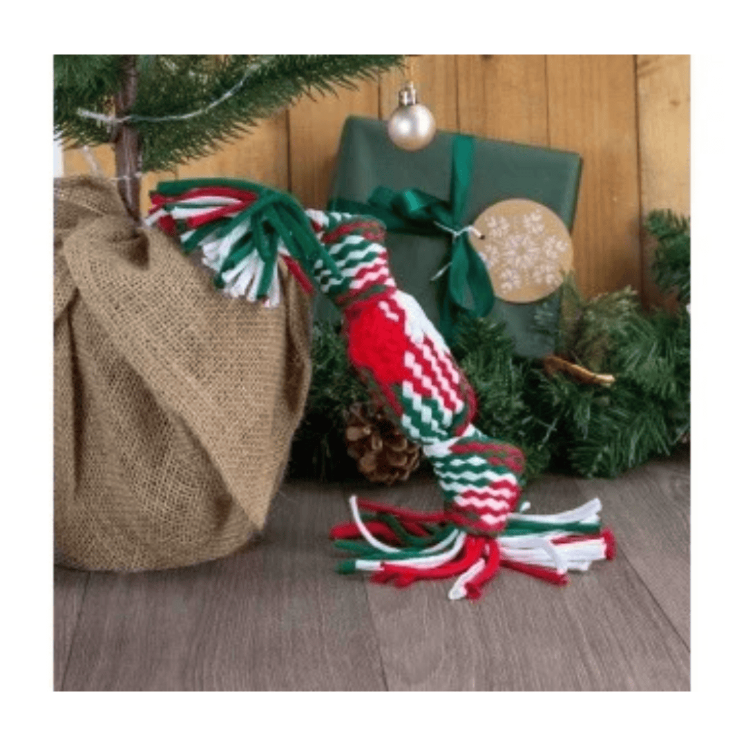 Ancol Squeaky Christmas Cracker Rope