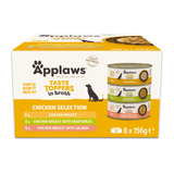 Applaws Dog Taste Toppers in Broth Multipack - Chicken Collection 8 x 156g