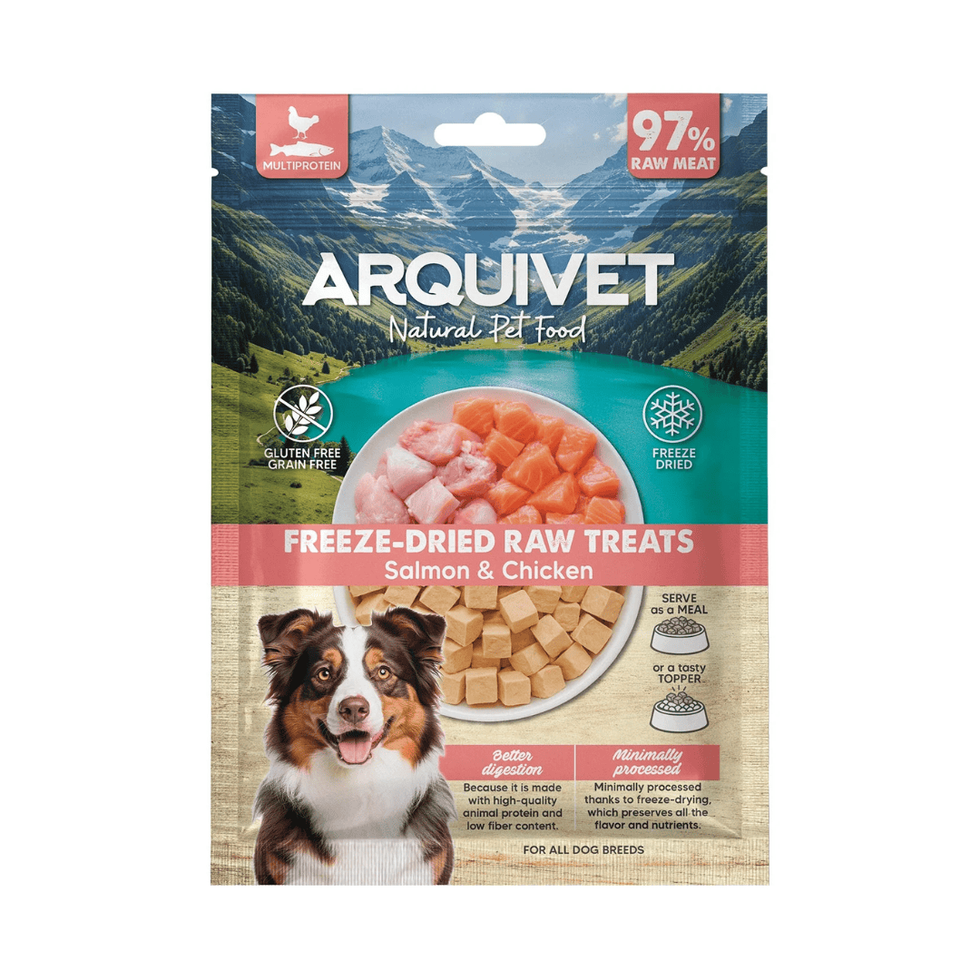 Arquivet Freeze Dried Raw Treats - Salmon & Chicken Cubes