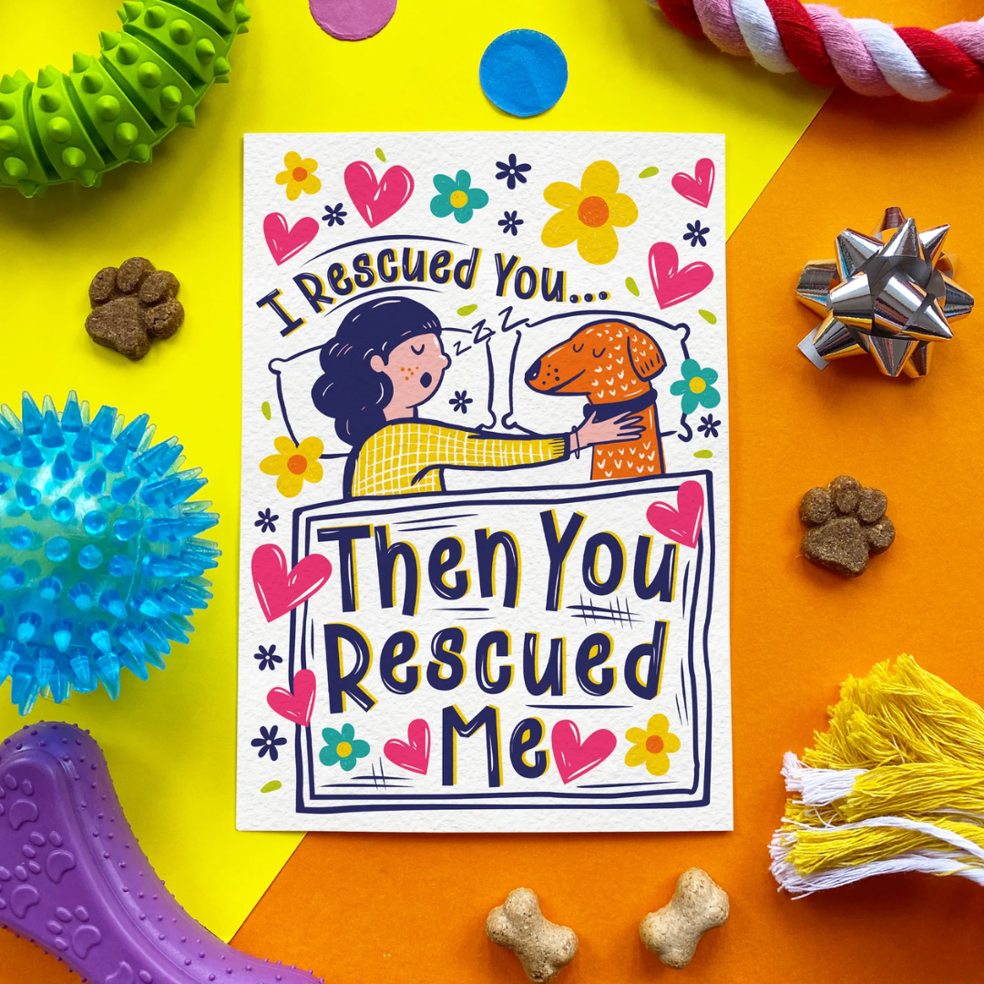 Scoff Paper Edible Cards for Dogs - Rescue Dog