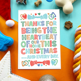 Scoff Paper Edible Christmas Cards for Dogs - Heartbeat