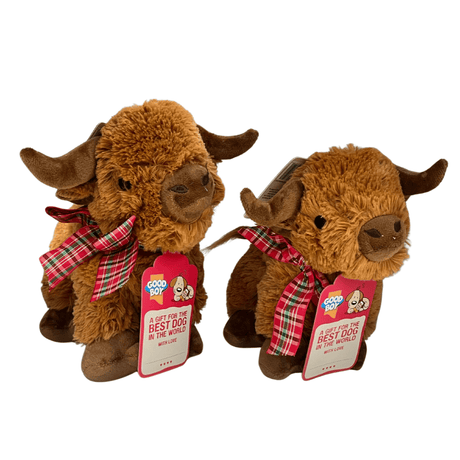Goodboy Christmas Highland Cow Dog Toy