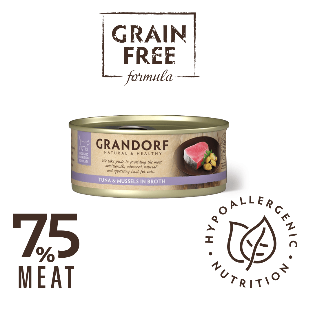 Grandorf Tuna and Mussels Wet Food for Cats