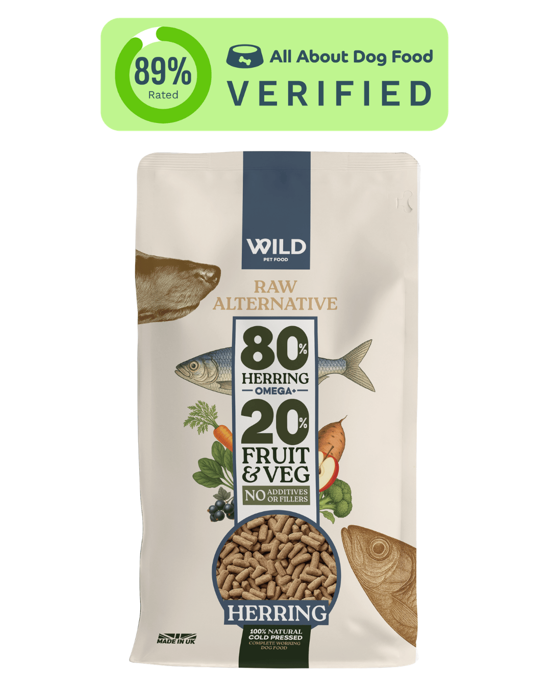 Wild 80:20 Herring Cold Pressed Dog Food