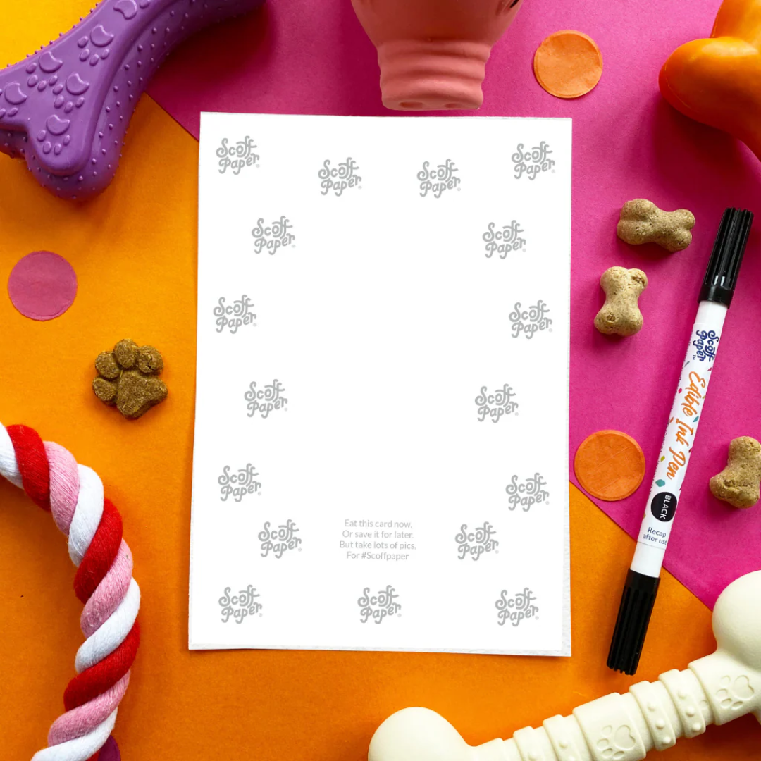 Scoff Paper Edible Cards for Dogs - Happy Birthday Best Dog Ever