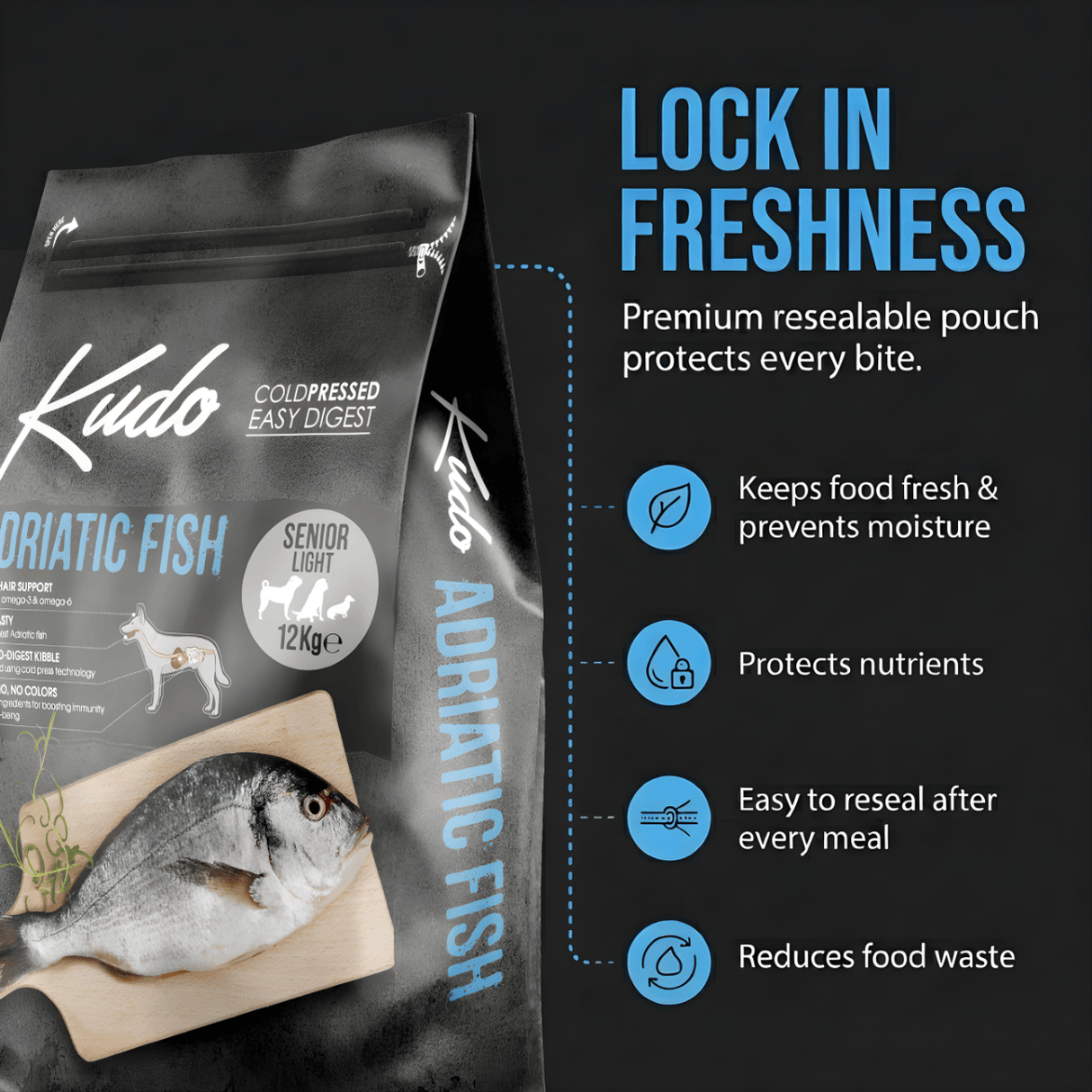 Kudo Adriatic Fish Cold Pressed Senior Food