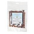 Packaged kangaroo twig dog treats with a label on a white background