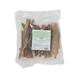 Bag of lamb chews with a label on a white background