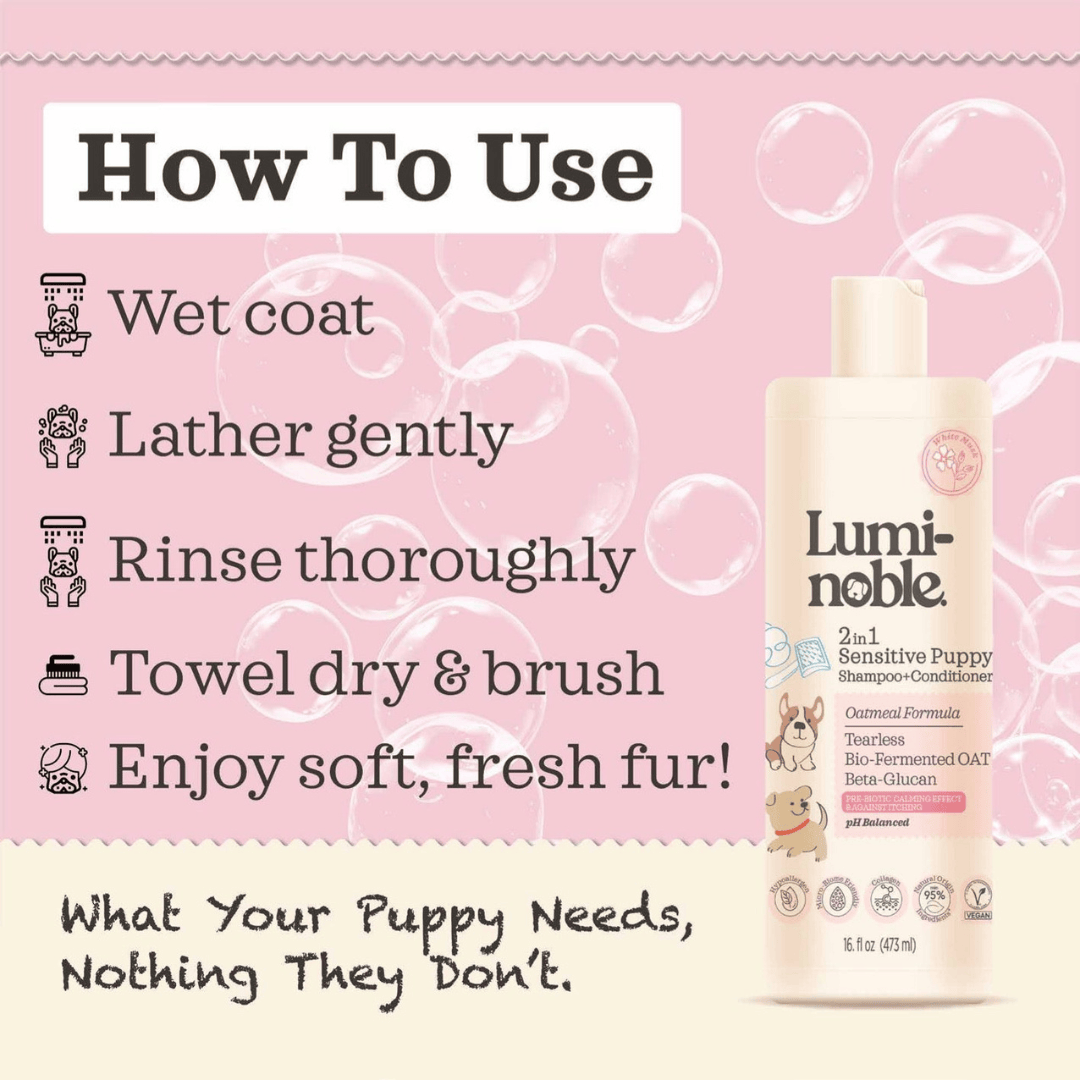 Lumi-Noble 2in1 Sensitive Puppy Shampoo and Conditioner 473ml