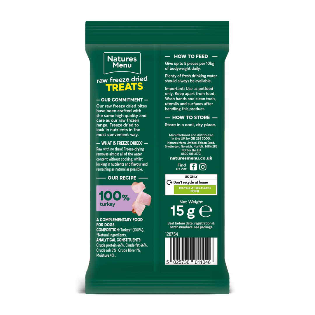 Natures Menu Raw Freeze Dried Turkey Bites
