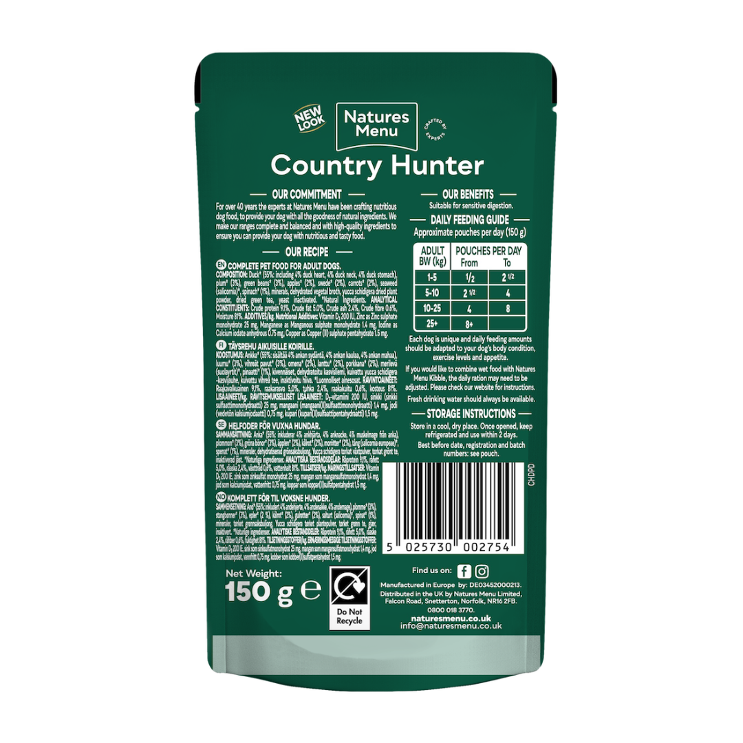 Country Hunter Duck & Superfoods Pouch 150g