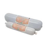 Two packages of Salmon Pate on a white background