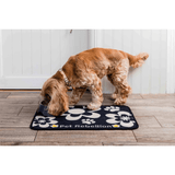 Dinner Mate Feeding Mat Black Flower