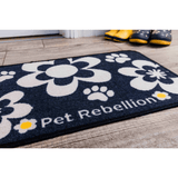 Dinner Mate Feeding Mat Black Flower