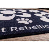 Dinner Mate Feeding Mat Black Flower