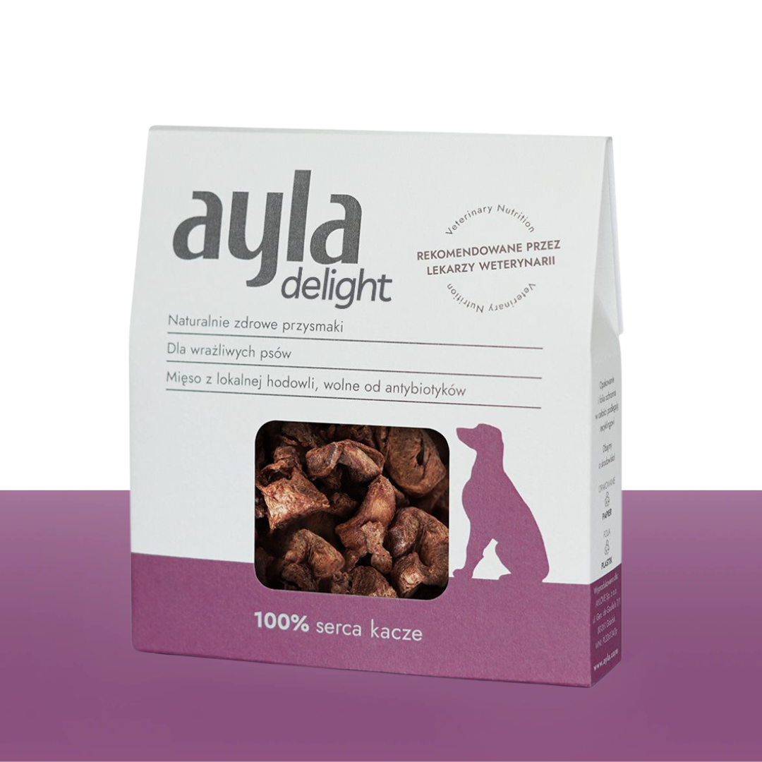 Ayla Delight Duck Heart Dog Treats