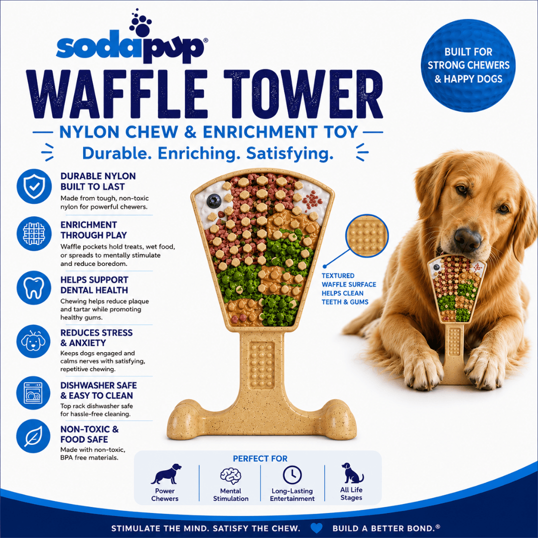 SodaPup Waffle Tower Nylon Chew