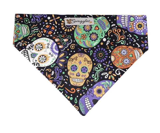 Swaggles Halloween Mexican Skull Bandana