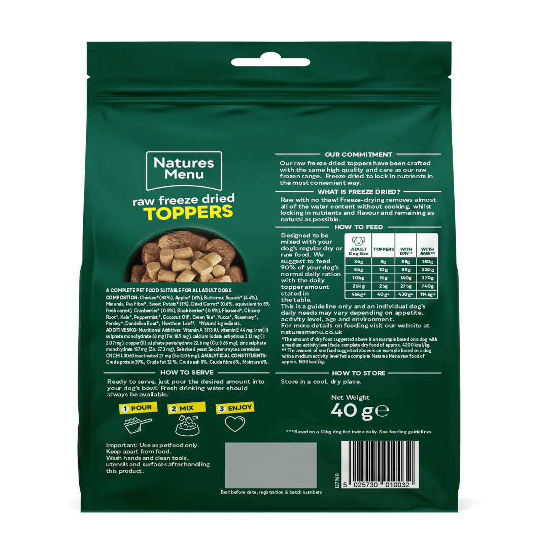 Natures Menu Raw Freeze Dried Chicken Toppers